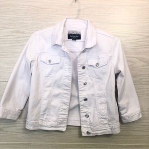 Kensie Jeans White Denim Jacket Women’s Size Small